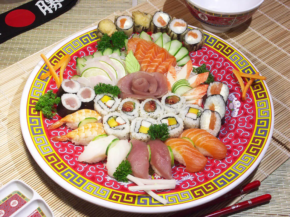 Sushi and Sashimi Combination Platter at Yolo Sushi Bar，a Japanese Restaurant in Morristown